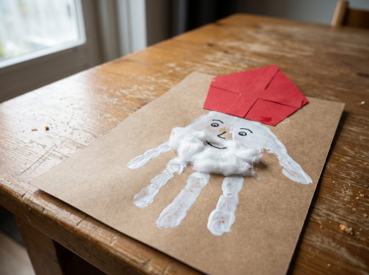Handafdruk-Sint knutselen met verf