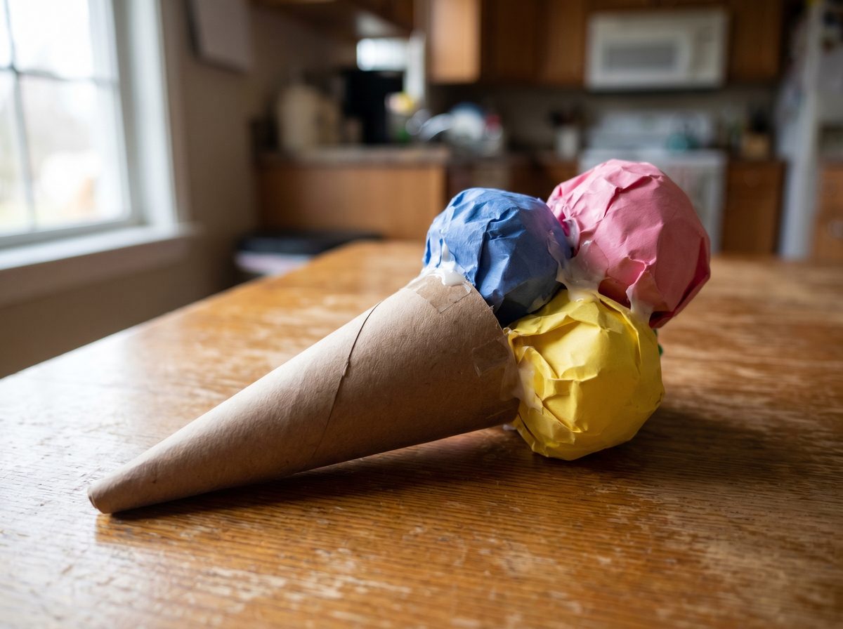 IJsje knutselen van papier voor zomer knutselen peuters