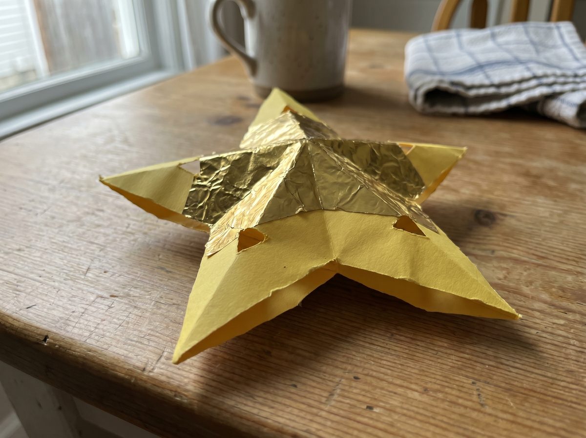 Kerstster knutselen van papier voor kerst knutselen bovenbouw en kleuters