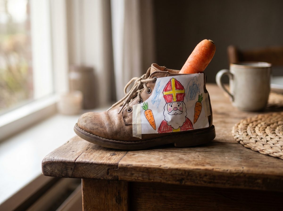 Schoen knutselen en versieren om te zetten voor Sinterklaas