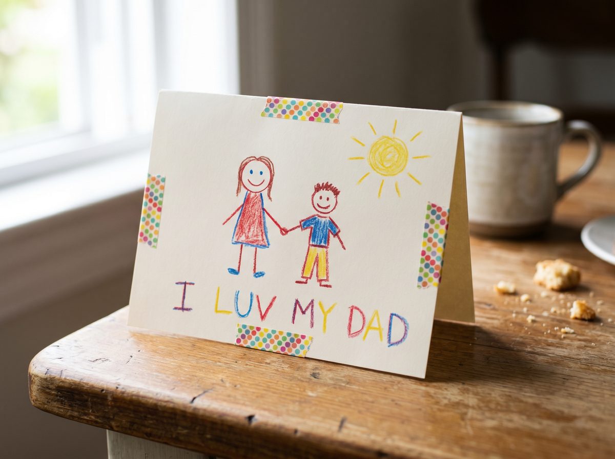 Vaderdag knutselen kaart vouwen kleuters groep 1 2 knutsel